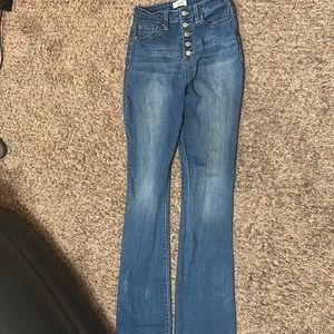 Denim High-waisted bell-bottom jeans